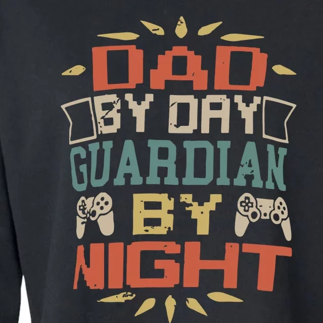 Dad By Day Guardian By Night Cropped Pullover Crew