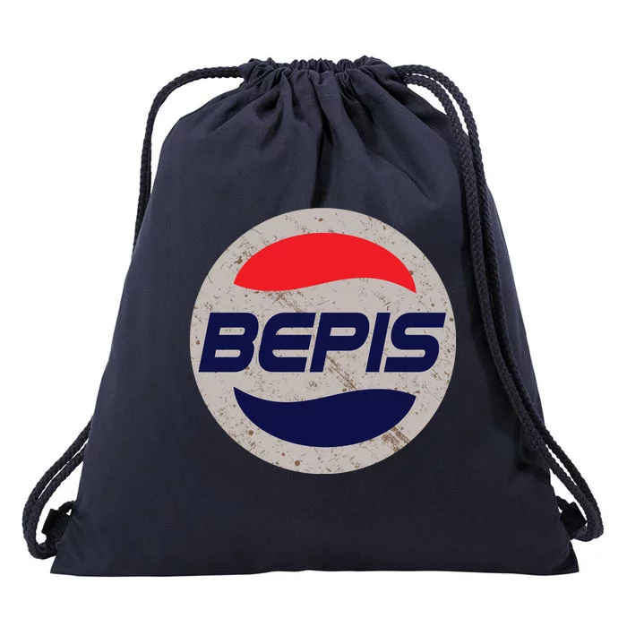 Distressed BEPIS Dank Meme Drawstring Bag