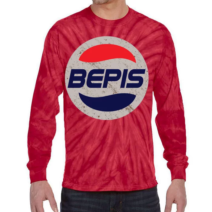 Distressed BEPIS Dank Meme Tie-Dye Long Sleeve Shirt