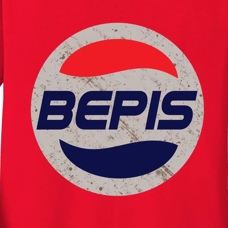 Distressed BEPIS Dank Meme Kids Long Sleeve Shirt