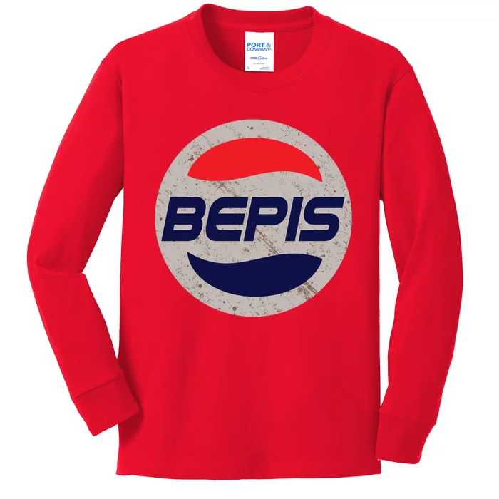 Distressed BEPIS Dank Meme Kids Long Sleeve Shirt