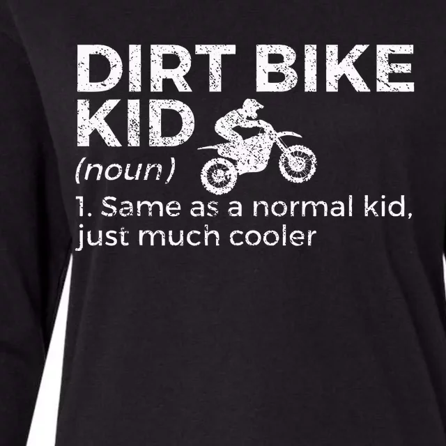 Dirt Bike Definition Motocross Womens Cotton Relaxed Long Sleeve T-Shirt