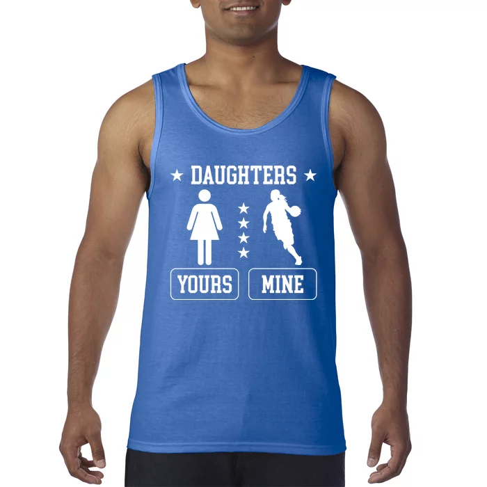 Daughters Basketball Dad Of A Basketball Player Father Cute Gift Tank Top