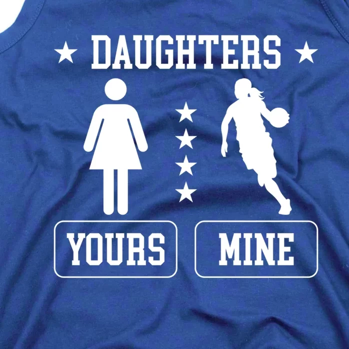 Daughters Basketball Dad Of A Basketball Player Father Cute Gift Tank Top