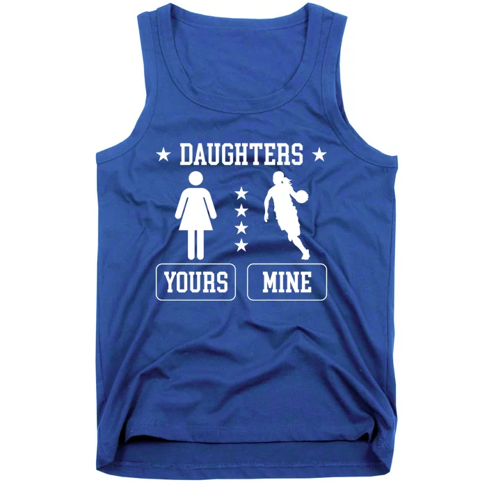 Daughters Basketball Dad Of A Basketball Player Father Cute Gift Tank Top