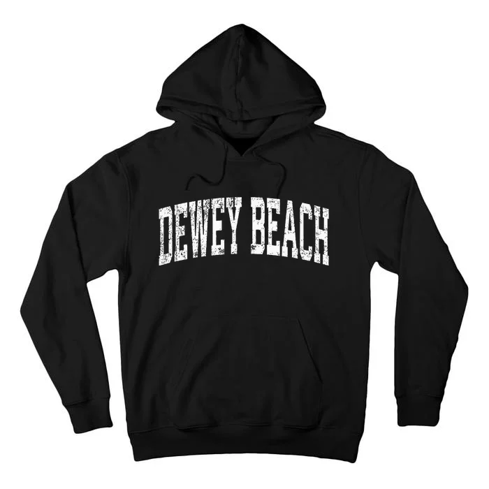 Dewey Beach Delaware De Vintage Athletic Sports Design Tall Hoodie