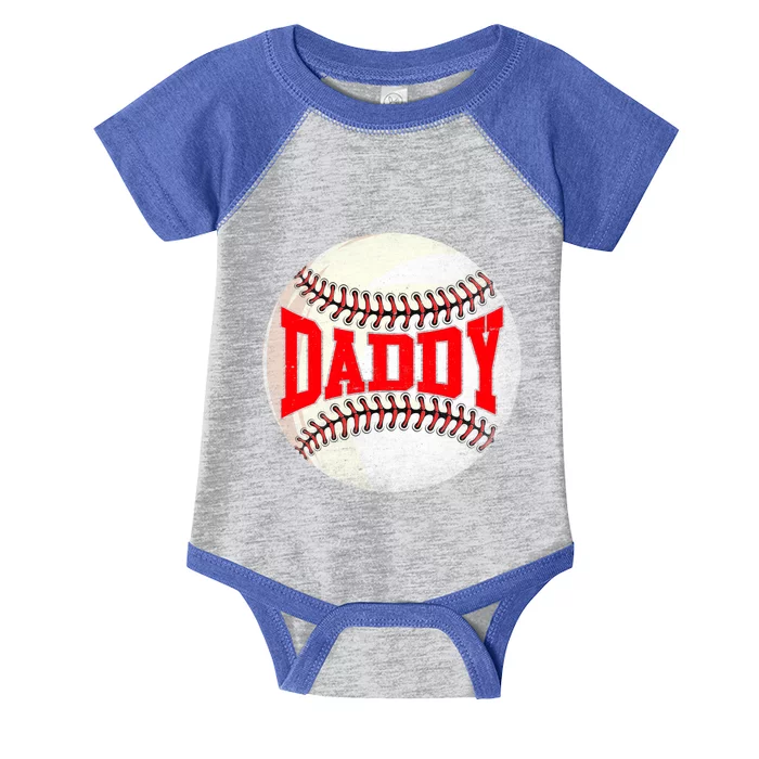 Distressed Baseball Daddy Funny Fathers Day Gift Infant Baby Jersey Bodysuit