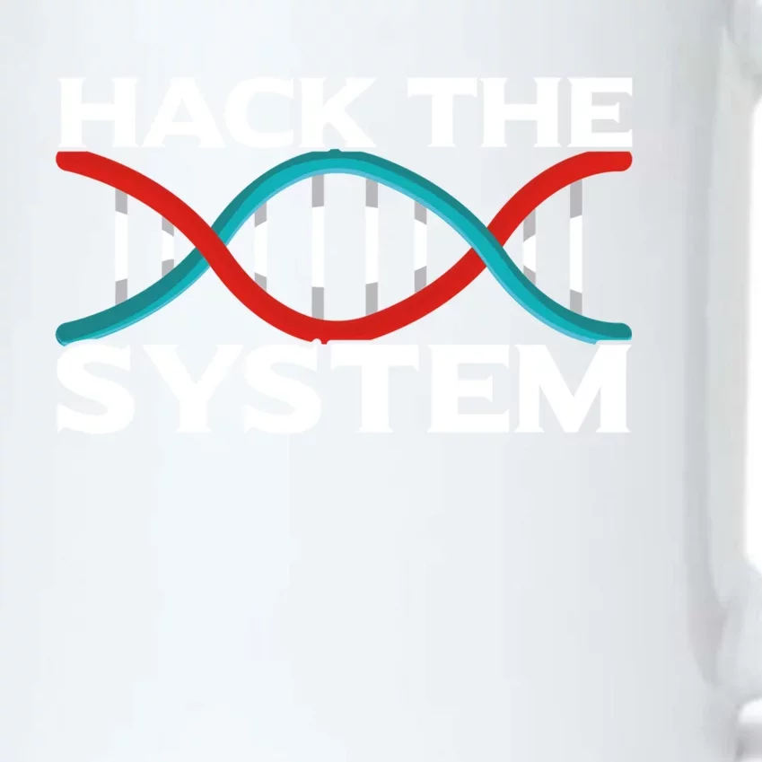 Diy Biology Dna Double Helix Hack The System Biohacker Gift Black Color Changing Mug