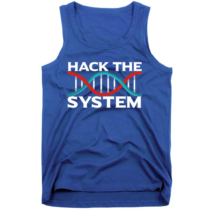 Diy Biology Dna Double Helix Hack The System Biohacker Gift Tank Top