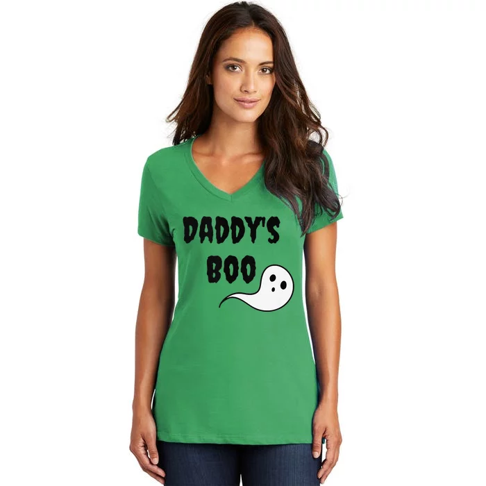 DaddyS Boo Ddlg Little Space Abdl Funny Halloween Gift Women's V-Neck T-Shirt