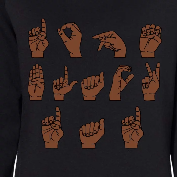 Dope Black Dad Sign Language Asl African American Dad Gift Womens California Wash Sweatshirt