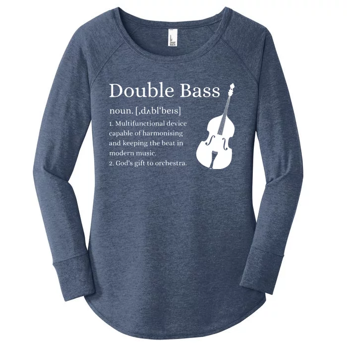 Double Bass Definition Upright Bass Instrument Women's Perfect Tri Tunic Long Sleeve Shirt