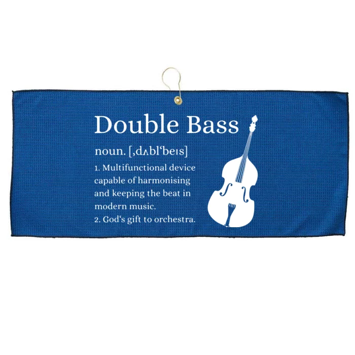 Double Bass Definition Upright Bass Instrument Large Microfiber Waffle Golf Towel