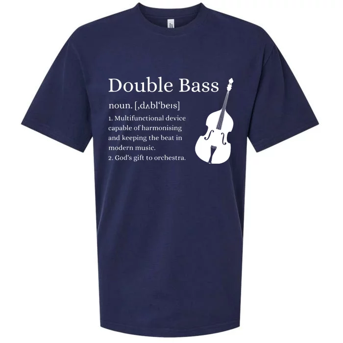 Double Bass Definition Upright Bass Instrument Sueded Cloud Jersey T-Shirt