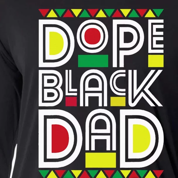 Dope Black Dad Black History Month Juneteenth 1865 Cooling Performance Long Sleeve Crew