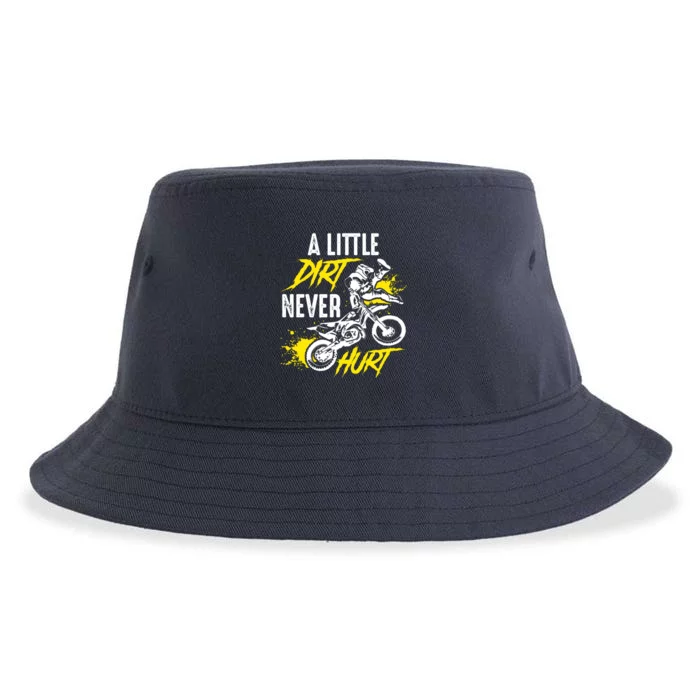 Dirt Bike Dirt Never Hurt Motocross Sustainable Bucket Hat