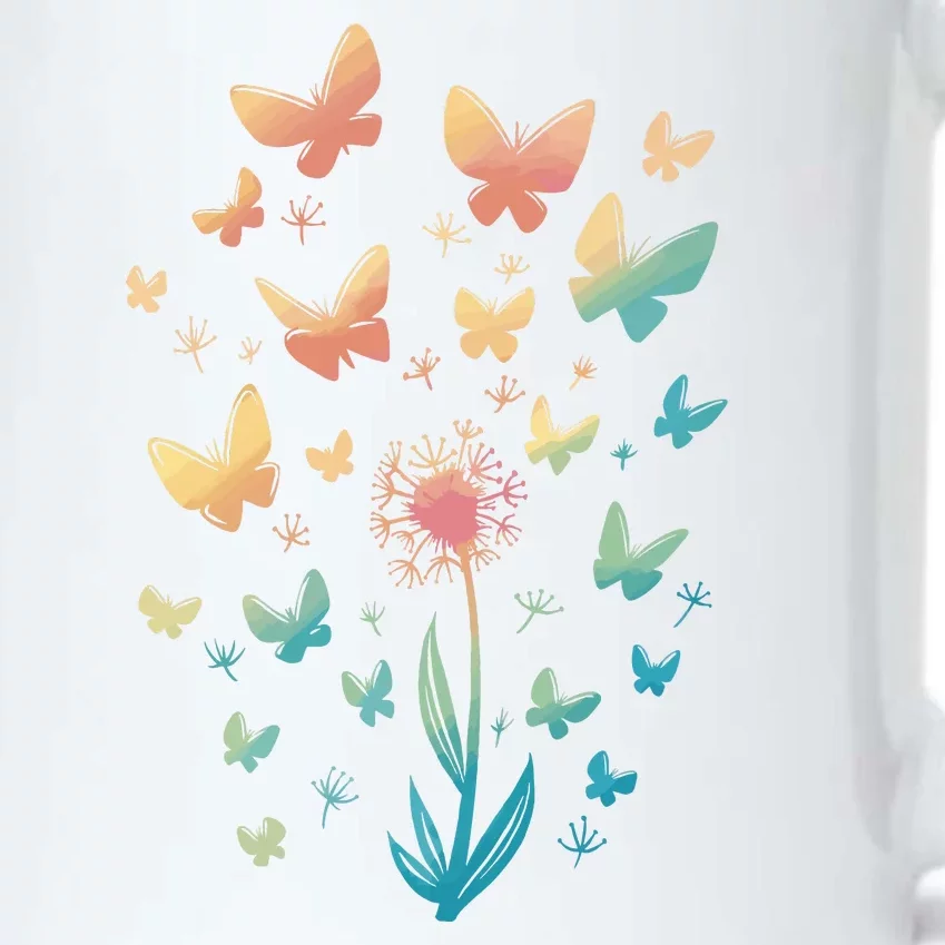 Dandelion Butterfly Black Color Changing Mug