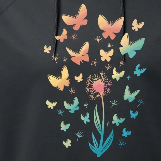 Dandelion Butterfly Performance Fleece Hoodie