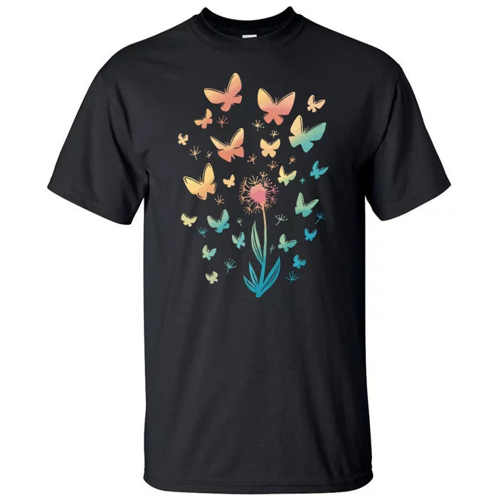 Dandelion Butterfly Tall T-Shirt