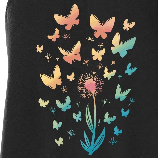 Dandelion Butterfly Women's Racerback Tank