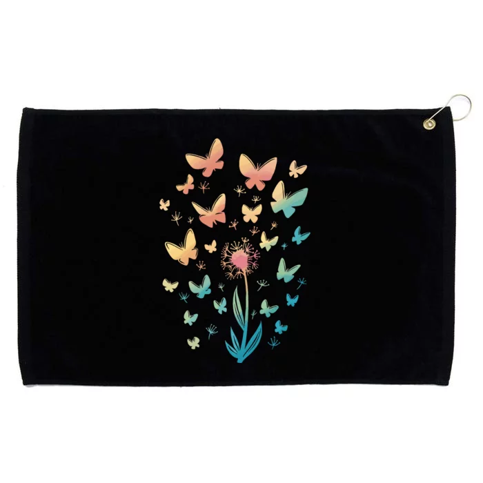 Dandelion Butterfly Grommeted Golf Towel