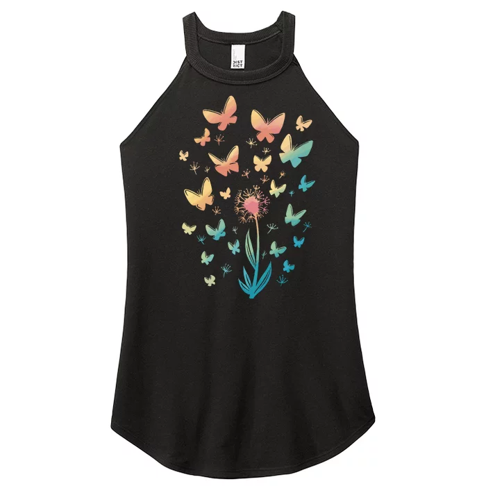 Dandelion Butterfly Women’s Perfect Tri Rocker Tank