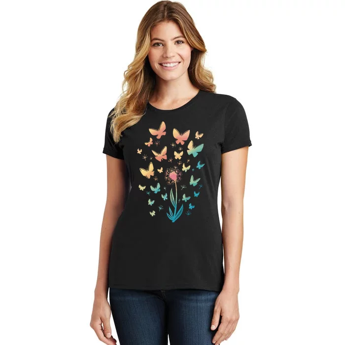 Dandelion Butterfly Women's T-Shirt