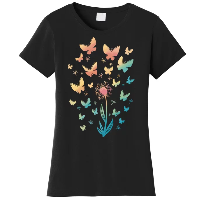 Dandelion Butterfly Women's T-Shirt