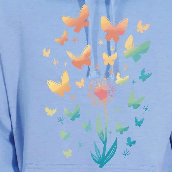 Dandelion Butterfly Unisex Surf Hoodie