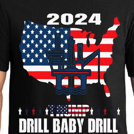 Drill Baby Drill American Flag Oilrig Oilfield Trash Pajama Set