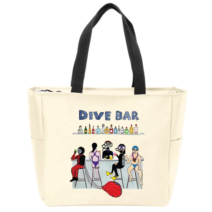 Dive Bar Zip Tote Bag