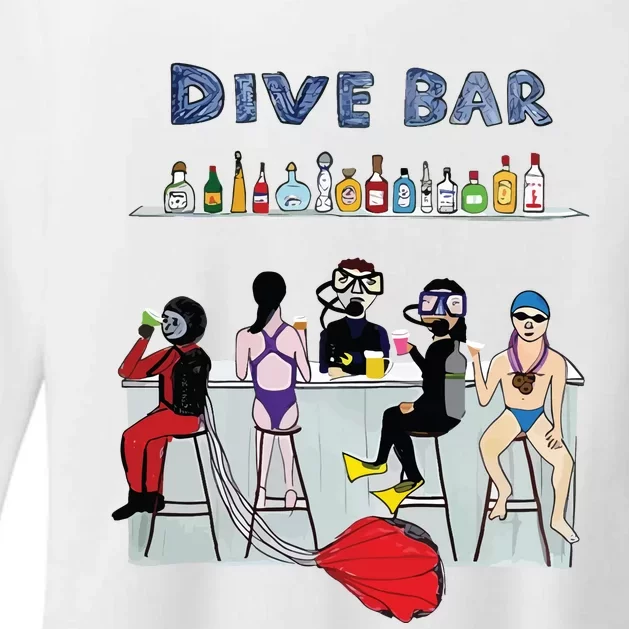 Dive Bar Womens CVC Long Sleeve Shirt