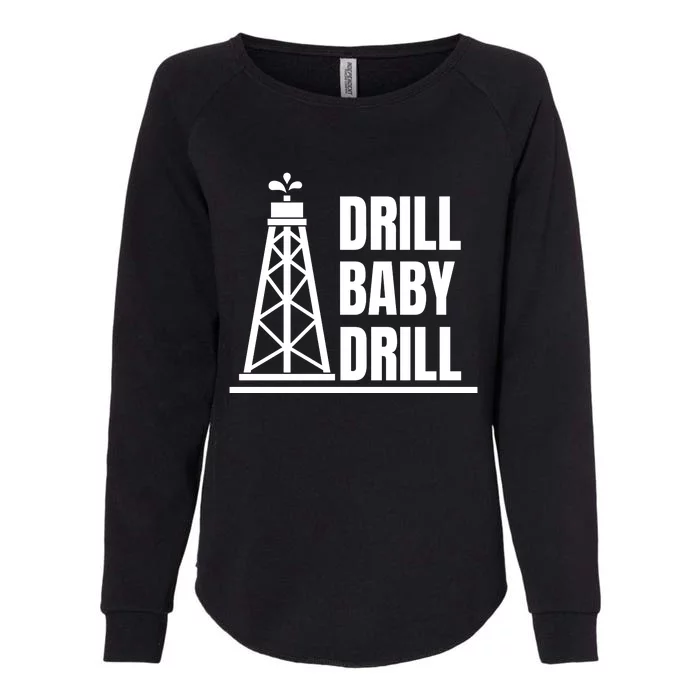 Drill Baby Drill Gas Oil Rig Funny Quote Womens California Wash Sweatshirt