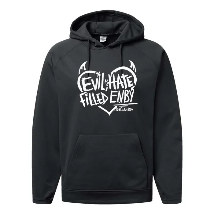 Delilah Bon Evil Hate Filled Enby Performance Fleece Hoodie