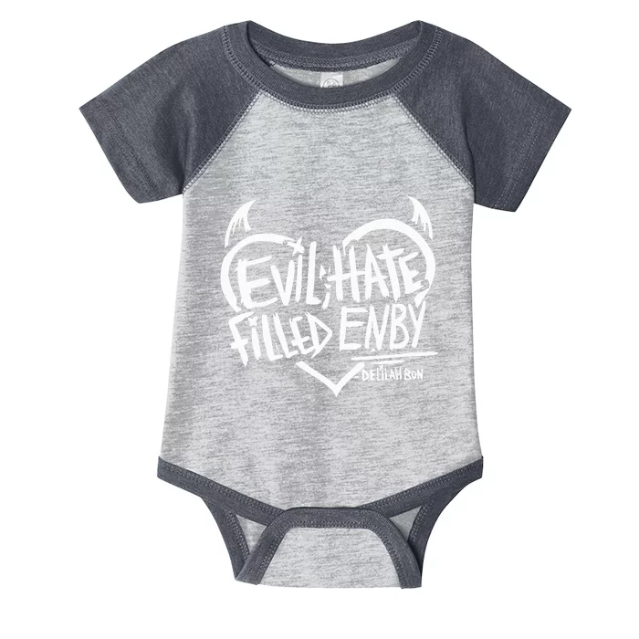 Delilah Bon Evil Hate Filled Enby Infant Baby Jersey Bodysuit