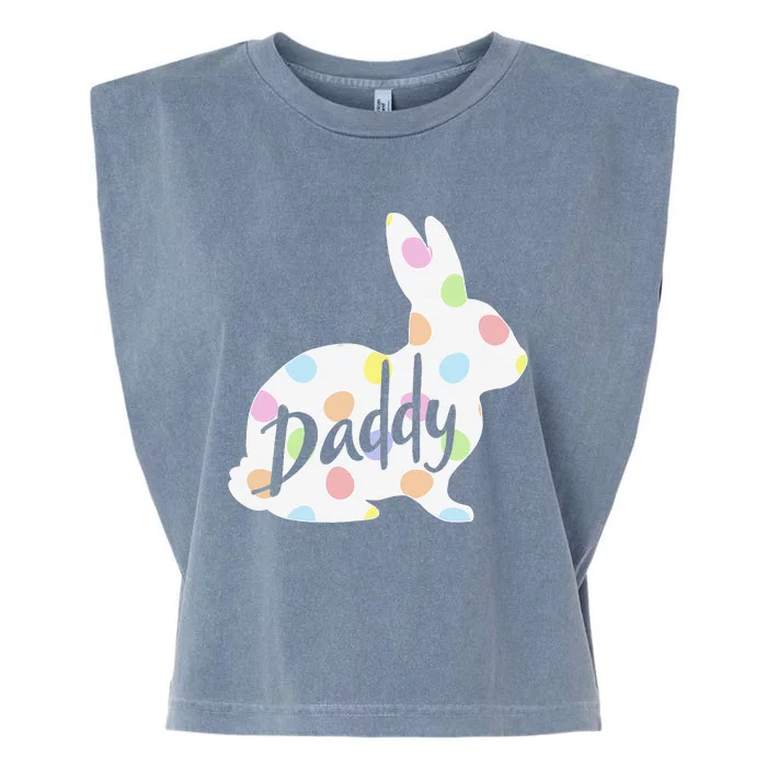 Daddy Bunny Easter Egg Polka Dot Bunny Rabbit Father Dad Garment-Dyed Women's Muscle Tee