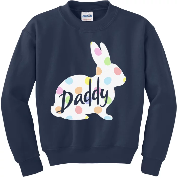 Daddy Bunny Easter Egg Polka Dot Bunny Rabbit Father Dad Kids Sweatshirt