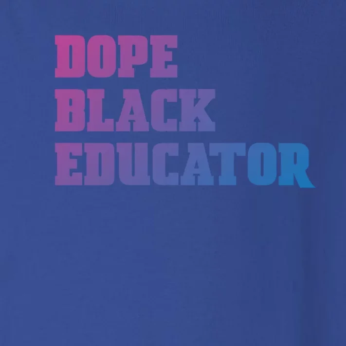 Dope Black Educator Black Pride Afro African Black History Meaningful Gift Toddler Long Sleeve Shirt