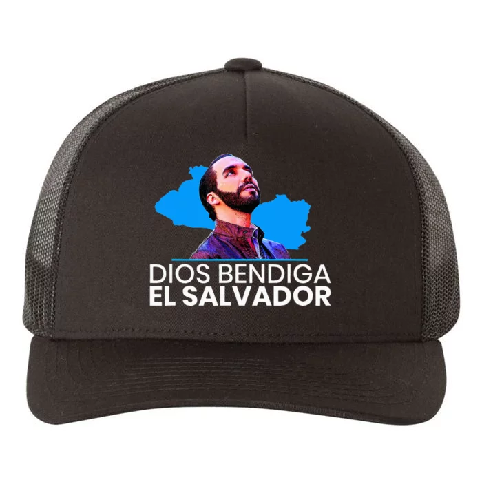 Dios Bendiga El Salvador Nayib Bukele Presidente Yupoong Adult 5-Panel Trucker Hat