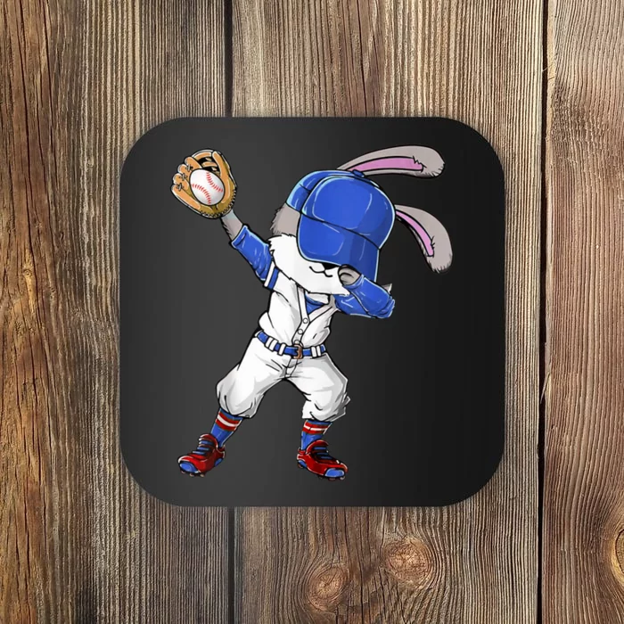 Dabbing Bunny Easter Day Baseball Catcher Happy Easter Cute Gift Coaster