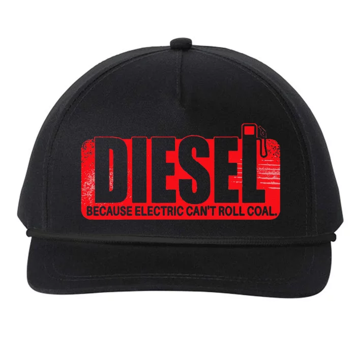 Diesel Because Electric Cant Roll Coal Truck Snapback Five-Panel Rope Hat