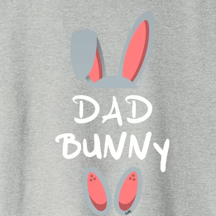 Dad Bunny Easter Gift Group Matching Family Easter Bunny Gift Women's Crop Top Tee