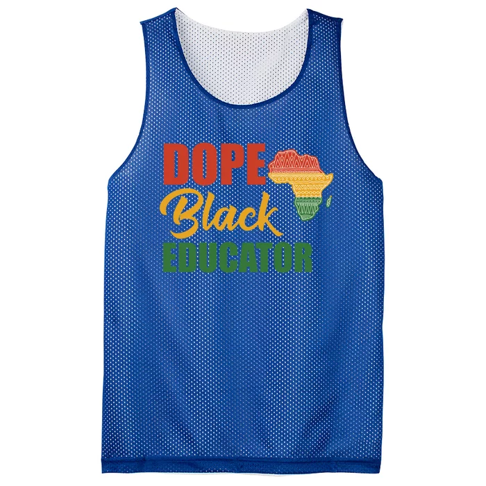 Dope Black Educator Black Teacher African American Teaching Gift Mesh Reversible Basketball Jersey Tank