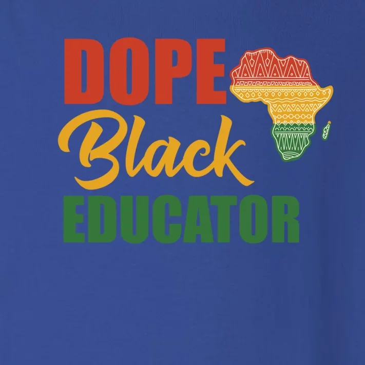 Dope Black Educator Black Teacher African American Teaching Gift Toddler Long Sleeve Shirt