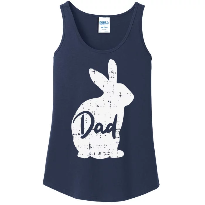 Dad Bunny Easter Day Cute Rabbit Daddy Papa Father Ladies Essential Tank