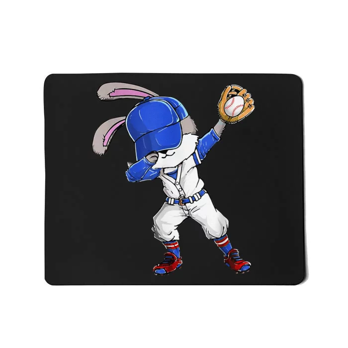 Dabbing Bunny Easter Day Baseball Catcher Happy Easter Mousepad