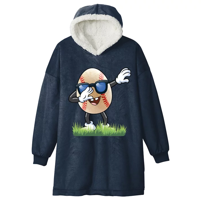 Dabbing Baseball Egg Tee Dab Eggs Hunting Bunny Tee Gift Hooded Wearable Blanket