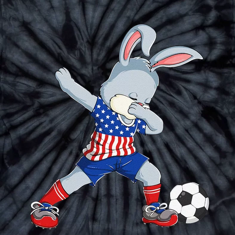 Dabbing Bunny Easter Day Soccer Happy Easter Tie-Dye T-Shirt