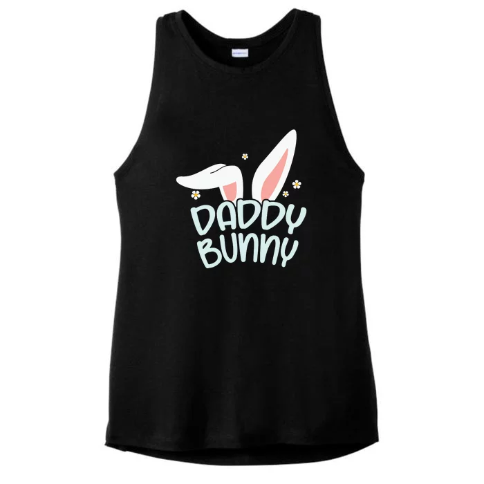 Daddy Bunny Easter Dad Father's Day Easter Day Ladies Tri-Blend Wicking Tank