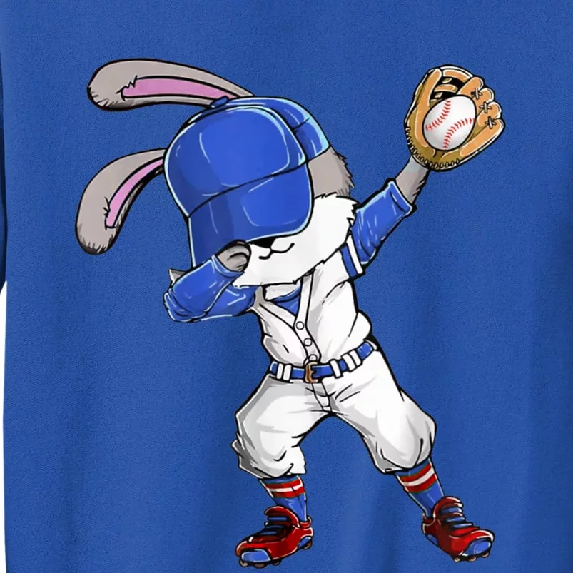 Dabbing Bunny Easter Day Baseball Catcher Happy Easter Cute Gift Tall Sweatshirt